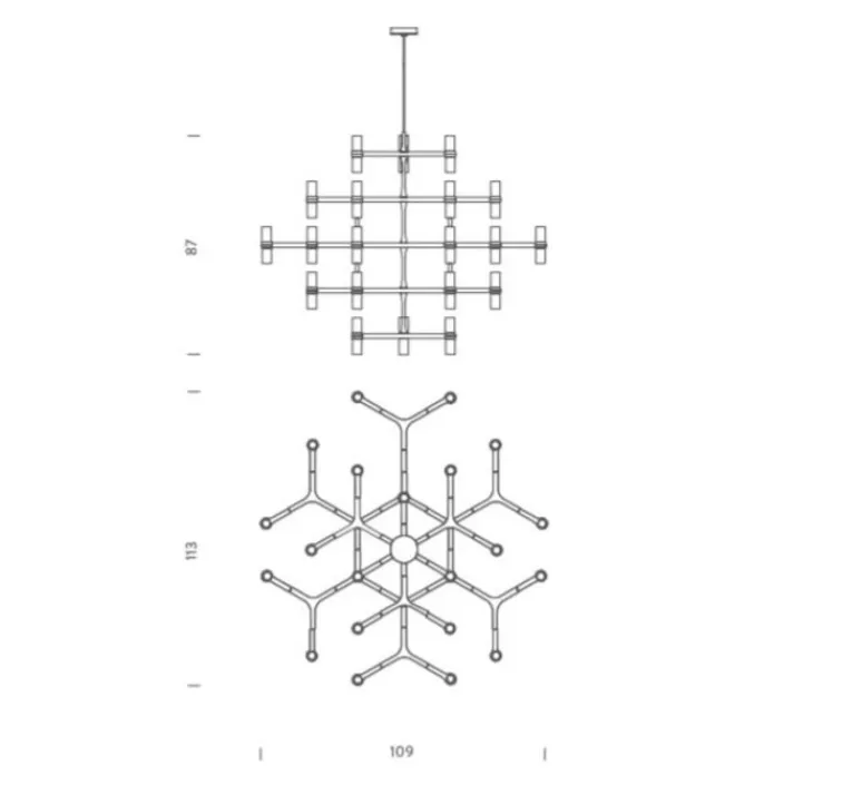 Suspension*Nemo Lighting Suspension, Crown Major, , L109cm, H87cm - noir