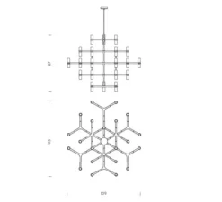 Suspension*Nemo Lighting Suspension, Crown Maj, , L109cm, H87cm - or