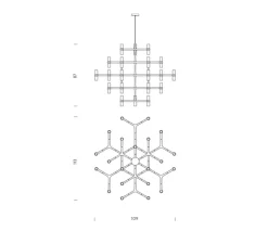 Suspension*Nemo Lighting Suspension, Crown Major, , L109cm, H87cm - plaqué or