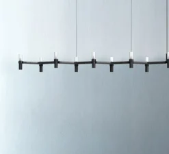 Suspension, Crown Plana Linea, noir, L168cm, H16cm - Nemo Lighting