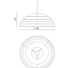 Suspension*Martinelli Luce Suspension, CUPOLONE, , Ø60cm - Martinelli-luce blanc