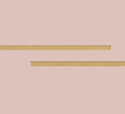 Suspension*Tunto Suspension, Curve, , LED, DALI, microprisme, dim, 2700K, 1660 lm, L144cm, H6cm - chêne