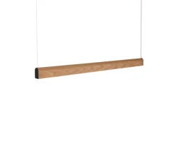 Suspension, Curve, chêne, LED, DALI, microprisme, dim, 2700K, 1300 lm, L116cm, H6cm - Tunto