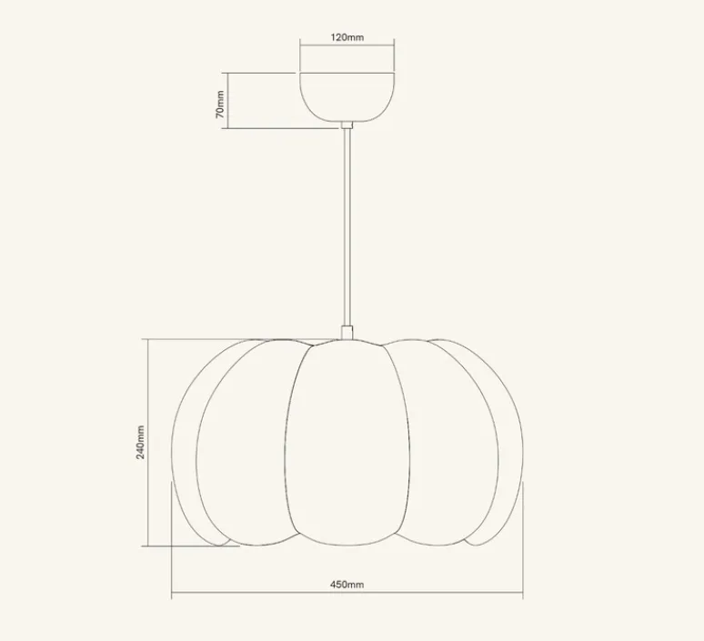 Suspension*Lobo Atelier Suspension, Cuuc L, , Ø45cm, H24cm - blanc coquillage