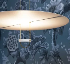 Suspension*OliveLab Suspension, D03, , LED, 2700K, 3000 lm, Ø70cm, H83cm - blanc et laiton