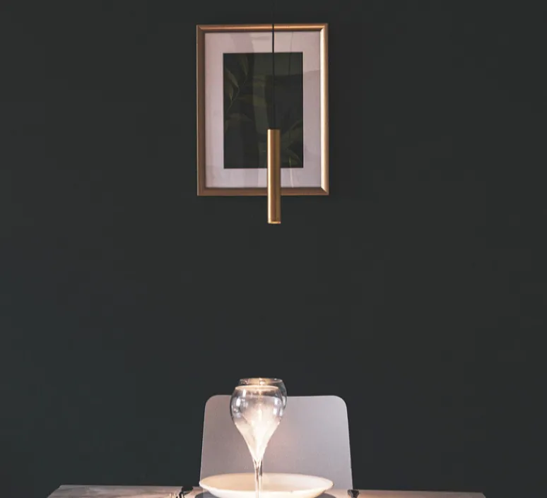 Suspension*OliveLab Suspension, D01, , LED, 3000K, 550 lm, Ø2,2cm, H15cm - laiton