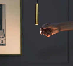 Suspension*OliveLab Suspension, D01, , LED, 3000K, 550 lm, Ø2,2cm, H15cm - laiton