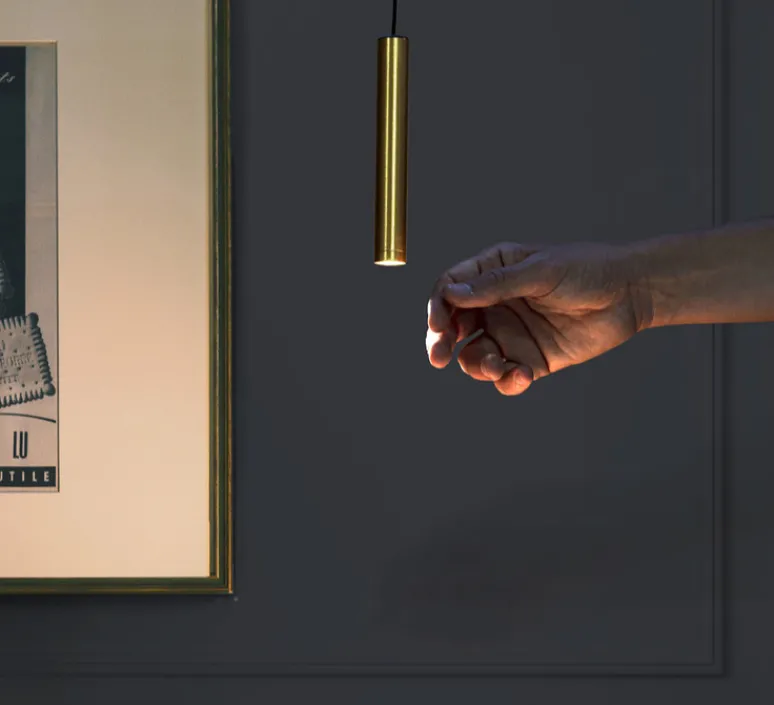 Suspension*OliveLab Suspension, D01, , LED, 3000K, 550 lm, Ø2,2cm, H15cm - laiton