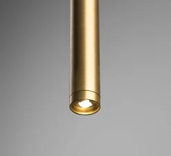 Suspension, D01, laiton, LED, 2700K, 420 lm, Ø2,2cm, H30cm - OliveLab