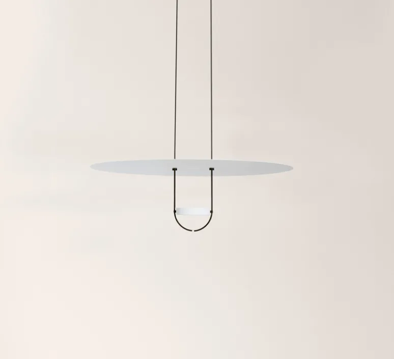 Suspension*OliveLab Suspension, D03, , LED, 2700K, 3000 lm, Ø50cm, H81cm - noir et blanc