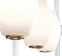 Suspension*Northern Suspension, Dahl Large, , laiton mat, Ø25cm, H33cm - blanc