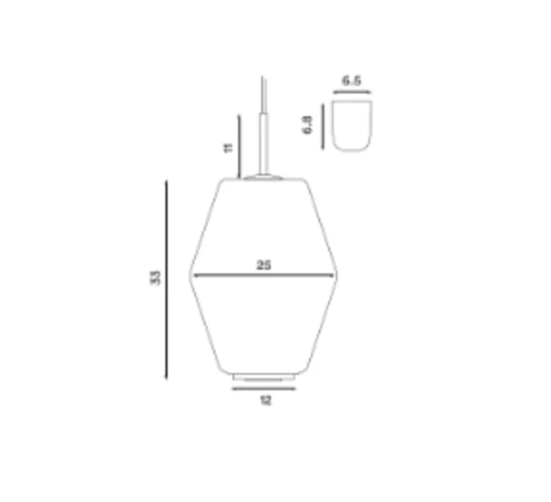 Suspension*Northern Suspension, Dahl Large, gris foncé et , Ø25cm, H33cm - blanc