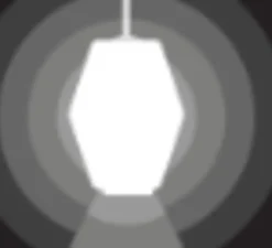 Suspension*Northern Suspension, Dahl Large, gris foncé et , Ø25cm, H33cm - blanc