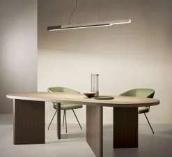 Suspension*KDLN Suspension, Dala Linear, , LED, dim, 2700k, 5150 lm, L150cm, H6,5cm - gris foncé, béton
