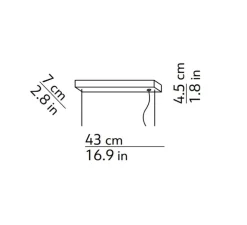 Suspension, Dala Linear, gris foncé, bois, LED, dim, 3000k, 5300 lm, L150cm, H6,5cm - Kdln