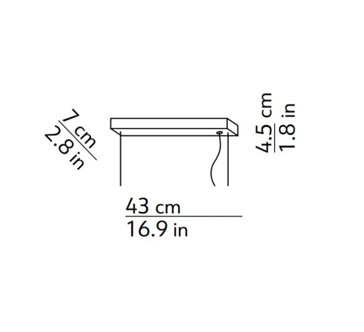 Suspension, Dala Linear, gris foncé, bois, LED, dim, 3000k, 5300 lm, L150cm, H6,5cm - Kdln