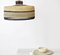 Suspension, Deeply S Stripe, naturel, bleu foncé, violet, Ø45cm, H25cm - Golden Editions