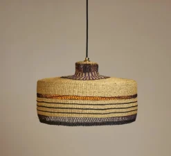 Suspension, Deeply S Stripe, naturel, bleu foncé, violet, Ø45cm, H25cm - Golden Editions