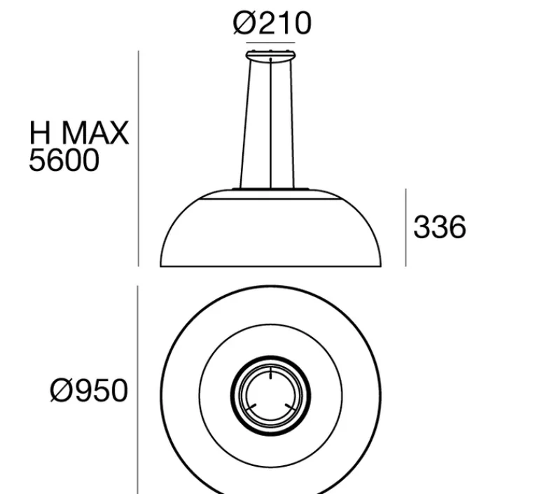 Suspension*Stilnovo Suspension, Demi, , LED, dim, 3000K, 6219 lm, Ø95cm, H33,6cm - transparent, blanc
