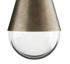 Suspension*Il Fanale Suspension, Dew single, , Ø9,4cm, H150cm - fer antique, verre transparent