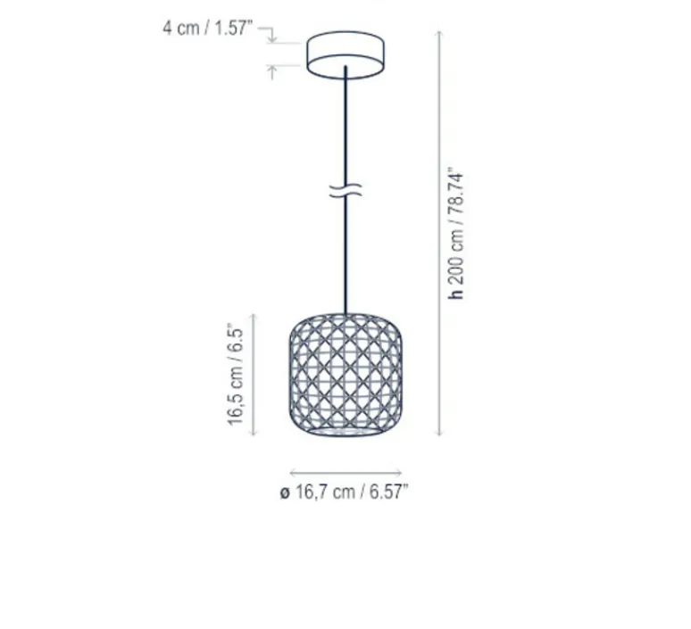 Suspension*Bover Suspension d'extérieur, Nans S Outdoor, , IP66, LED, dim, 2700K, 503 lm, Ø16,7cm, H16,5cm - Brun graphite - Teinte rouge
