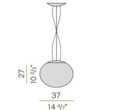 Suspension*Panzeri Suspension, Dimmable, GILBERT, , 3000K, 2762lm, L37cm - blanc