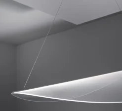 Suspension*Stilnovo Suspension, Diphy, , LED, dim, 3000K, 2620lm, L75,6cm, H8,1cm - transparent