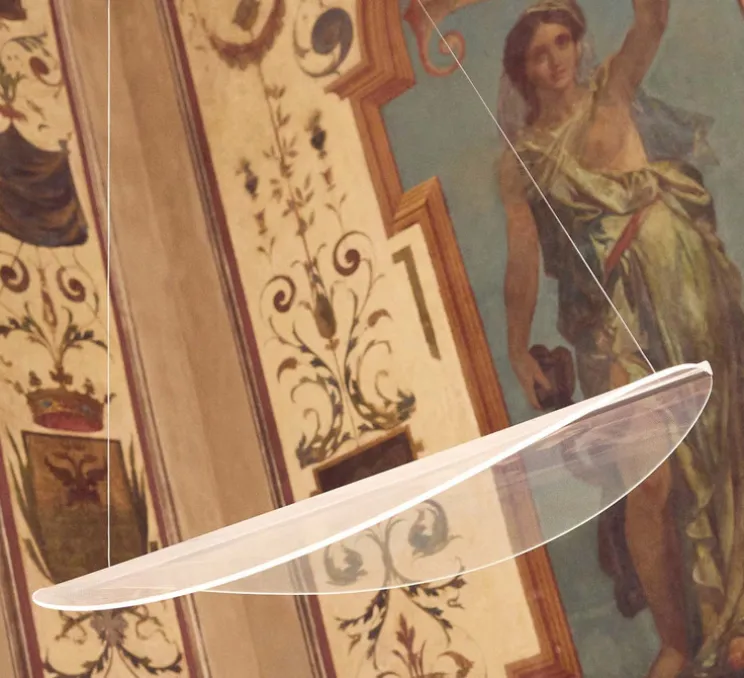 Suspension, Diphy, transparent, LED, dim, 3000K, 2609lm, L53,6cm, H220cm - Stilnovo