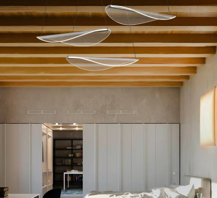 Suspension, Diphy, transparent, LED, dim, 3000K, 2609lm, L53,6cm, H220cm - Stilnovo