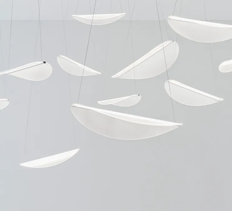 Suspension, Diphy, transparent, LED, dim, 3000K, 2609lm, L53,6cm, H220cm - Stilnovo