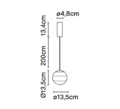 Suspension, Dipping light 13, bleu, LED, 2700k, 463lm, Ø13,5cm - Marset
