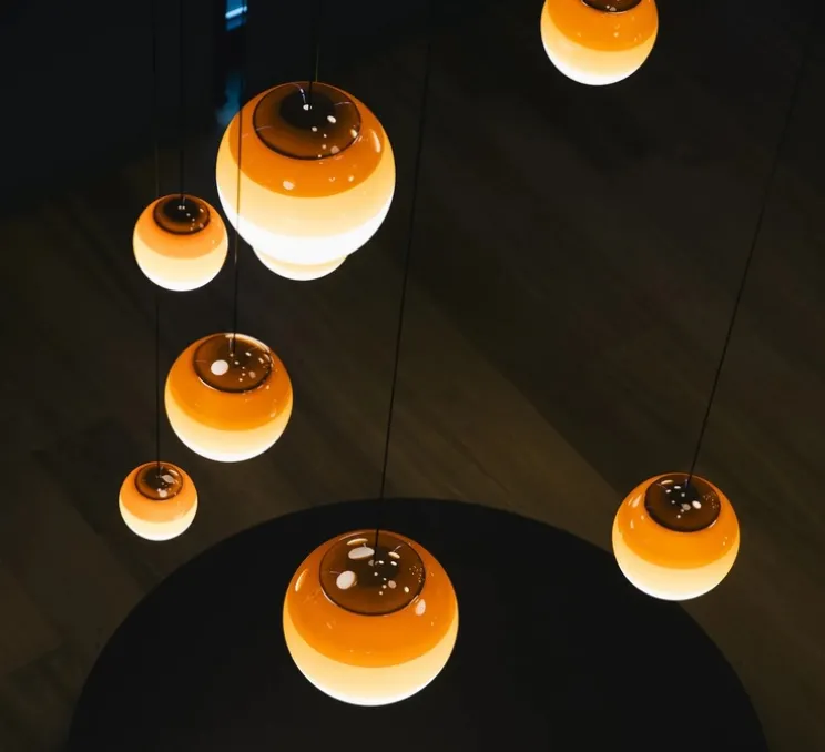 Suspension, Dipping light 40, ambre, LED, 2700k, 3280lm, Ø40cm - Marset