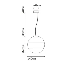 Suspension, Dipping light 40, ambre, LED, 2700k, 3280lm, Ø40cm - Marset