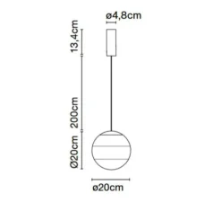 Enfants|Suspension*Marset Suspension, Dipping light 20, , LED, 2700k, 500lm, Ø20cm - ambre