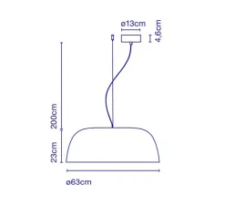 Suspension*Marset Suspension, Djembé 65.35, , LED, 2700K, 1844lm, Ø64,6cm, H35cm - blanc RAL 1013