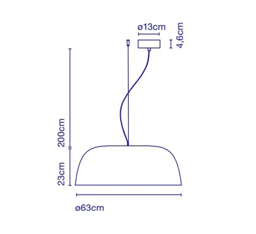 Suspension*Marset Suspension, Djembé 65.35, , LED, 2700K, 1844lm, Ø64,6cm, H35cm - blanc RAL 1013