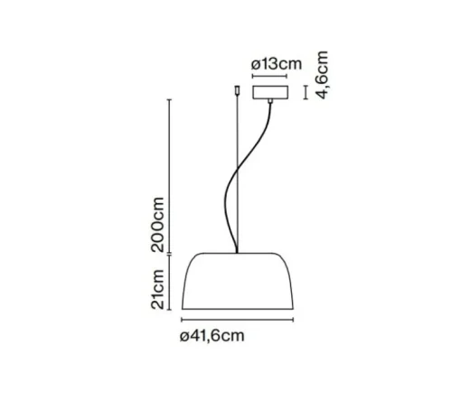 Suspension*Marset Suspension, Djembé 42.21, , LED, dim, 2700K, 955 lm, Ø21cm, H41,6cm - gris