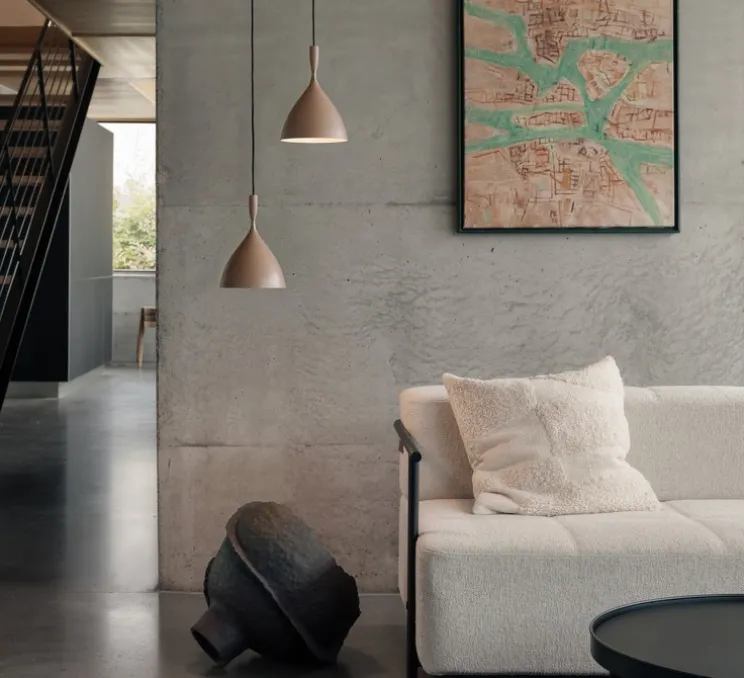 Suspension, Dokka, beige chaud, Ø16,5cm, H24,5cm - Northern