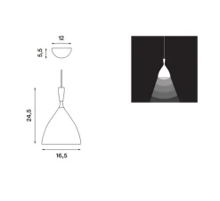 Suspension, Dokka, vert foncé, Ø16,5cm, H24,5cm - Northern