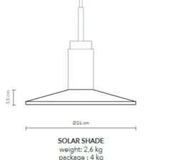 Suspension*Anour Suspension, Donya Onyx Solar Shade, , Ø26cm, H23,8cm - mix