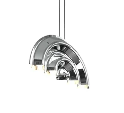 Suspension* Suspension, Doppler, , LED, dim, 3000K, 3200 lm, L52cm, H26cm - Darmes chrome