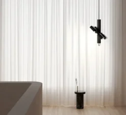 Suspension*Lambert&Fils Suspension, Dorval 01, , LED, 2700K, 2888lm, L36cm, H46cm - variable 0-10V, corps, câble et boucle noirs, rosace noire