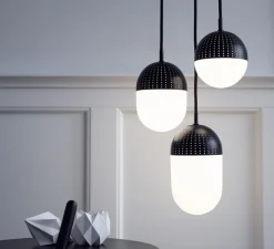 Suspension, Dot, Small, noir, LED, Ø12cm, H13cm - Woud