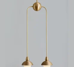 Suspension*Bert frank Suspension, Double, Eos L, , Ø15,7cm, H90cm - Bert franck laiton brossé