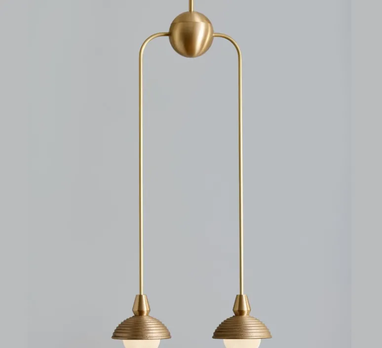 Suspension*Bert frank Suspension, Double, Eos L, , Ø15,7cm, H90cm - Bert franck laiton brossé