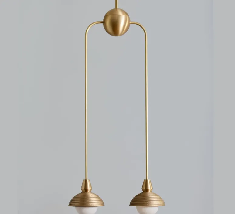 Suspension*Bert frank Suspension, Double, Eos L, , Ø15,7cm, H90cm - Bert franck laiton brossé