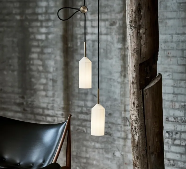 Suspension double, Pliverre, blanc, Ø8,5cm, H30cm - Le Klint