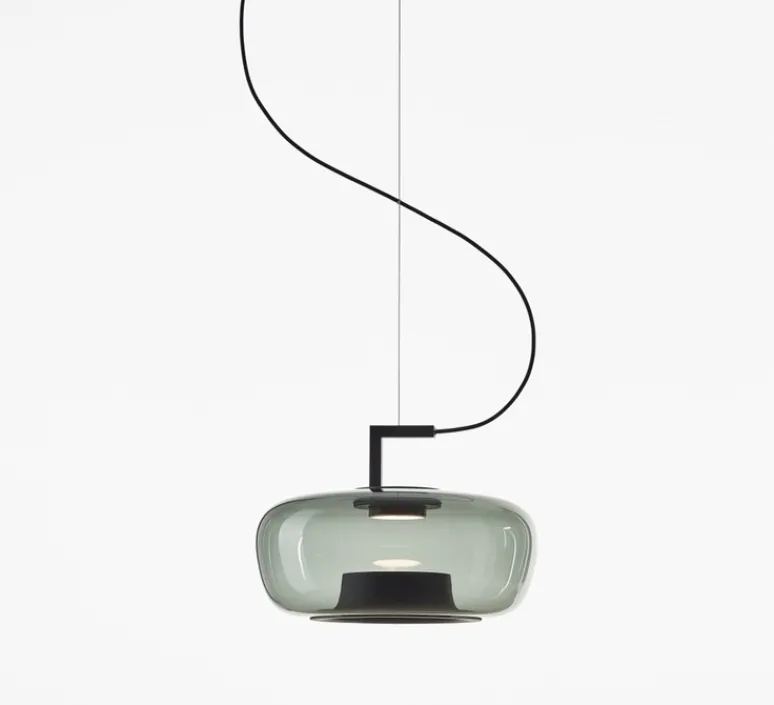Suspension*Brokis Suspension, Double Short, , LED, dim, 2700K, 1070 lm, Ø44,2cm, H30,5cm - gris fumé