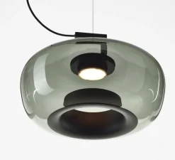 Suspension*Brokis Suspension, Double Short, , LED, dim, 2700K, 1070 lm, Ø44,2cm, H30,5cm - gris fumé