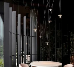 Suspension*OliveLab Suspension, D02P6, , LED, avec 3 diffuseurs et 3 lentilles, dim, 2700K, 350 lm, Ø12cm, H5cm - blanc mat